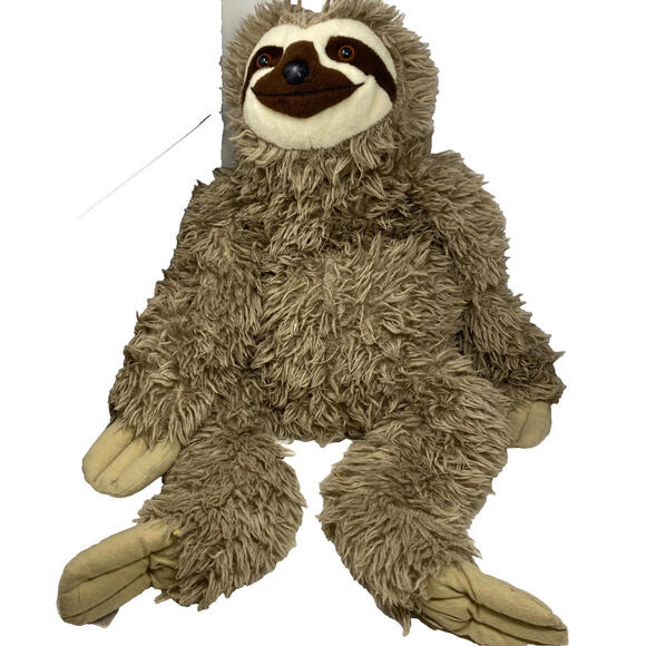 Wild Republic Stuffed Animal Plush Sloth 30" Toy Damaged See Description - Picture 1 of 7